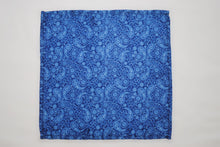 Load image into Gallery viewer, Blue Paisley Pocket Square
