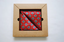Load image into Gallery viewer, Red and Gold Spot Pocket Square
