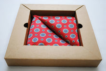 Load image into Gallery viewer, Red and Gold Spot Pocket Square
