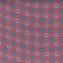 Load image into Gallery viewer, Pocket Square in Burgundy and Blue Pattern
